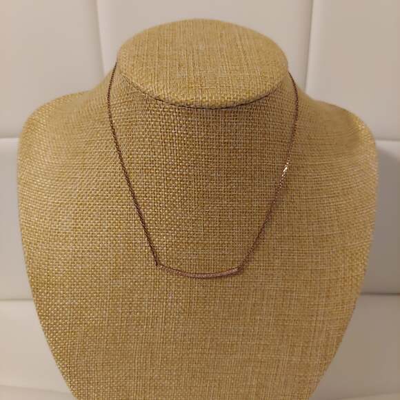 Vintage Dyadema 925 Italy Sterling Silver with Clear Stones Pendant 14" Choker - Picture 1 of 2